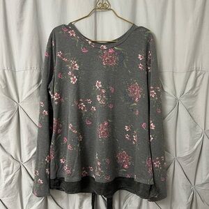 Floral Gray Women's Top